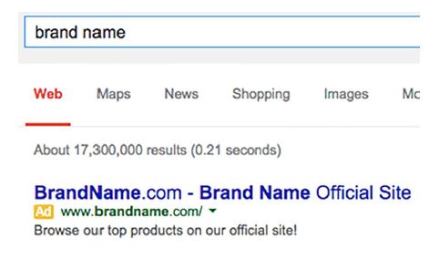 Branded PPC search 