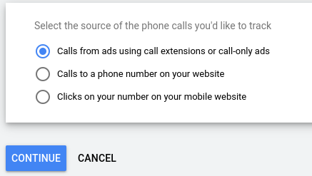 select calls from ads using call extensions