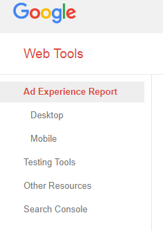google ad experience report