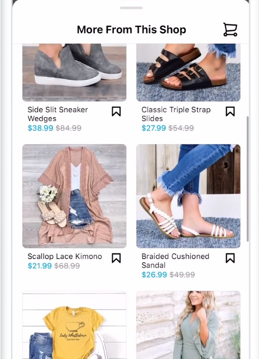 Example of using social commerce to sell apparel on Instagram