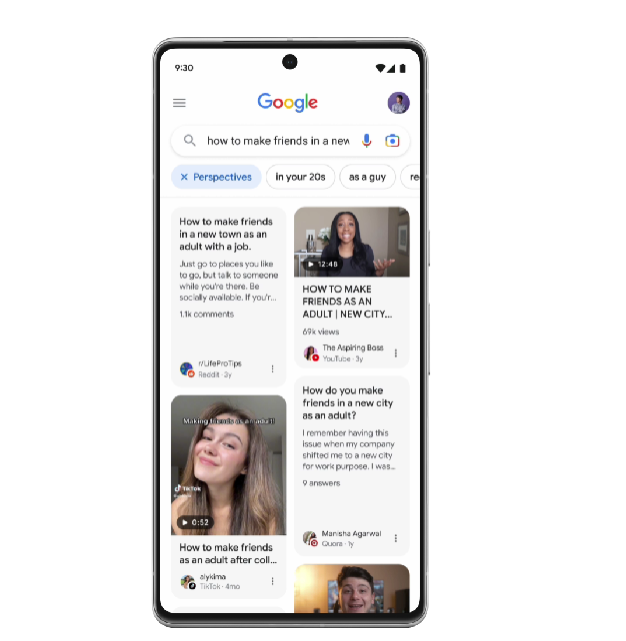 Example of Google’s Perspective Filter at Google I/O 2023