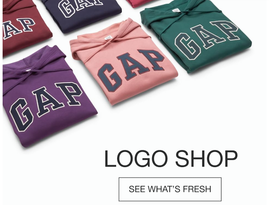 gap amazon store image with text