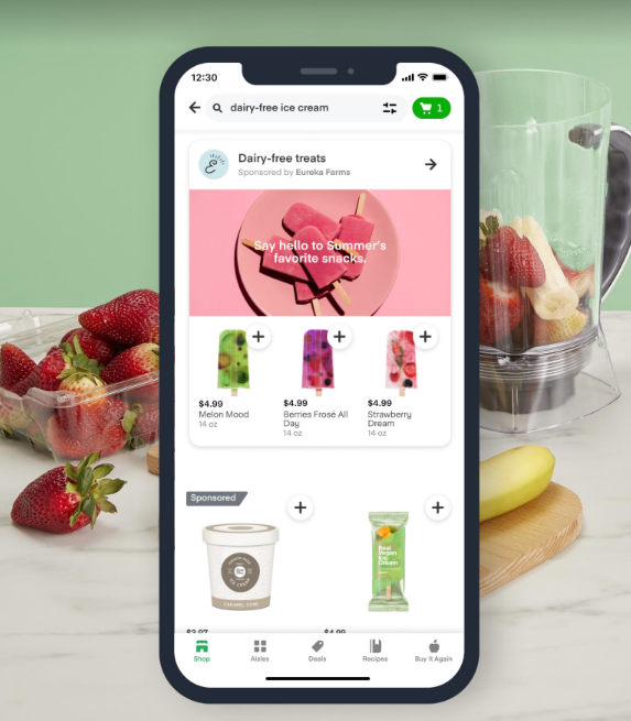 example of shoppable instacart display ad