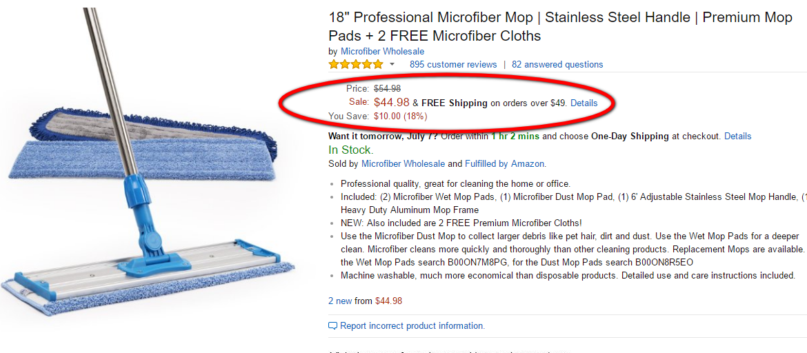 amazon list price for a product