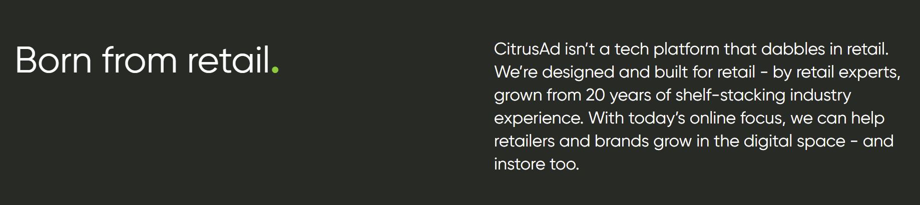 CitrusAd is born from retail