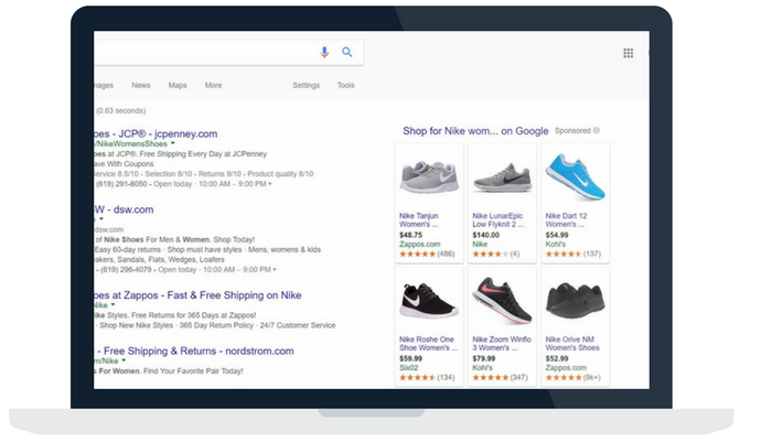 google shopping ads on right desktop