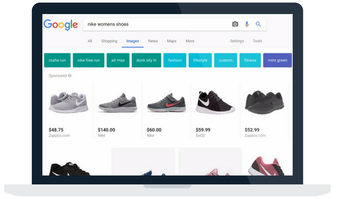 google shopping ads in image search