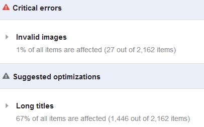 Google errors & optimizations
