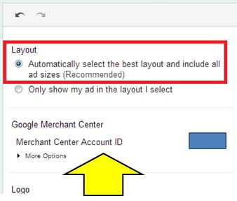 Google Dynamic Remarketing link merchant center account with AdWords