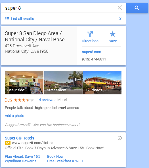 Google knowledge graph and Google maps