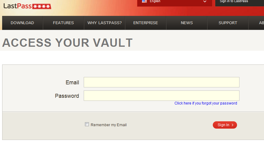 Manage passwords with Lastpass 