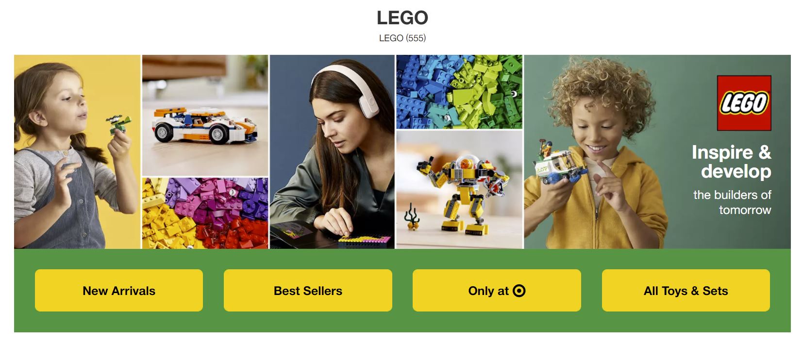 Lego Custom Brand Experience on Target website