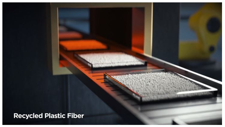 Lenovo recycled plastic fiber video still