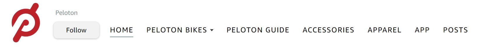Peloton Amazon Store navigation