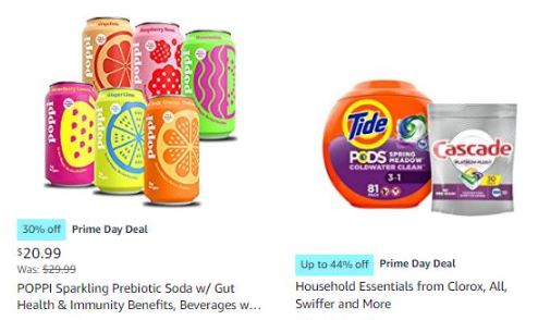 Prime Day deals on soda and household essentials