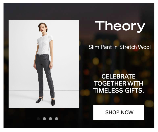 theory womens slim pants ad
