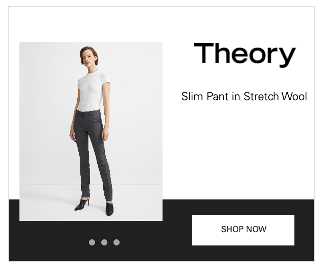 theory womens slim stretch wool pants ad