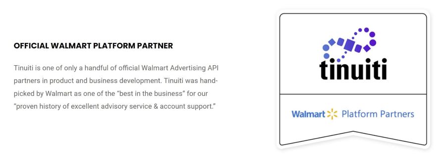 Tinuiti Walmart Platform Partners badge