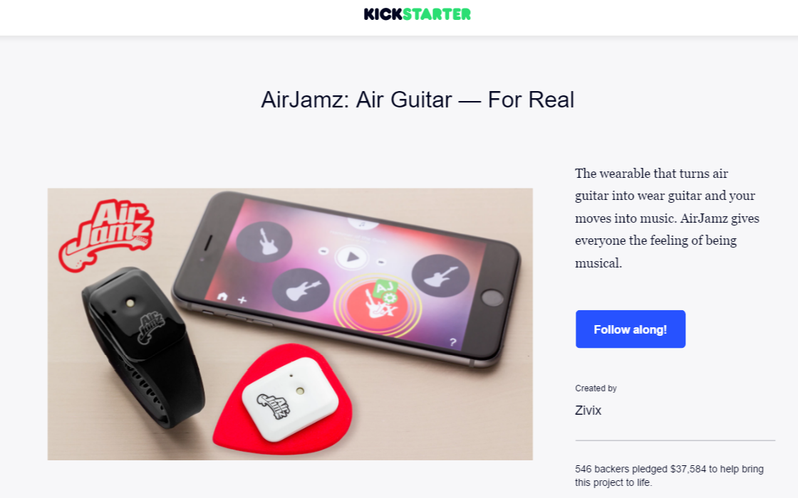 air jamz zivix kickstarter project