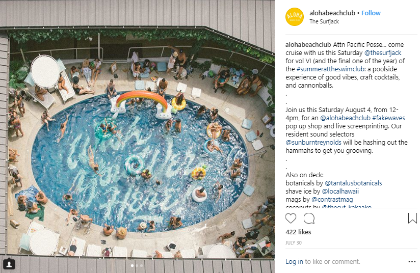 customer engagement instagram marketing aloha beach club