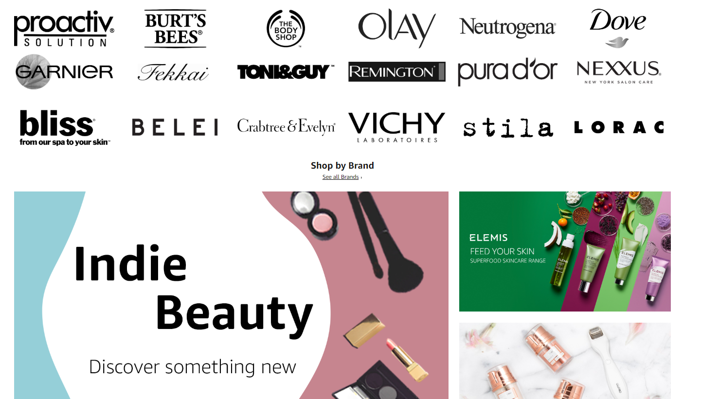 amazon beauty featured brands selection