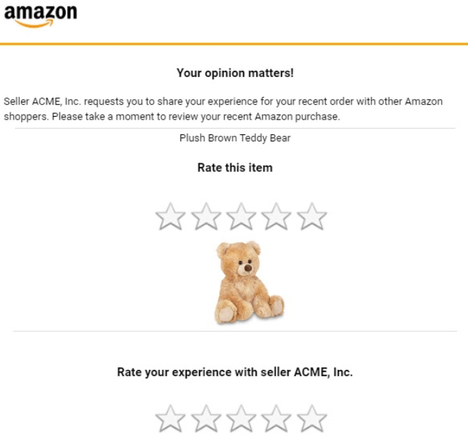 amazon request a review example