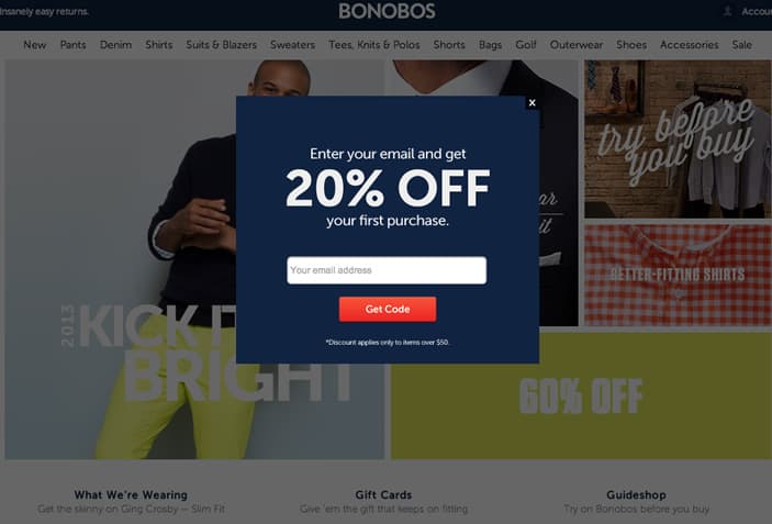 bonobos discount offer
