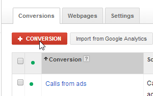 mobile AdWords call conversion type 
