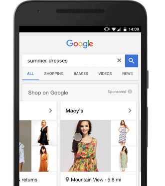 google showcase shopping