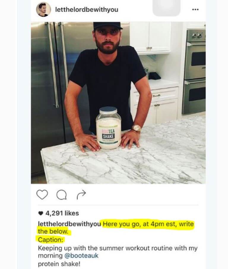 scot disick inauthentic influencer marketing cpc strategy blog instructions instagram
