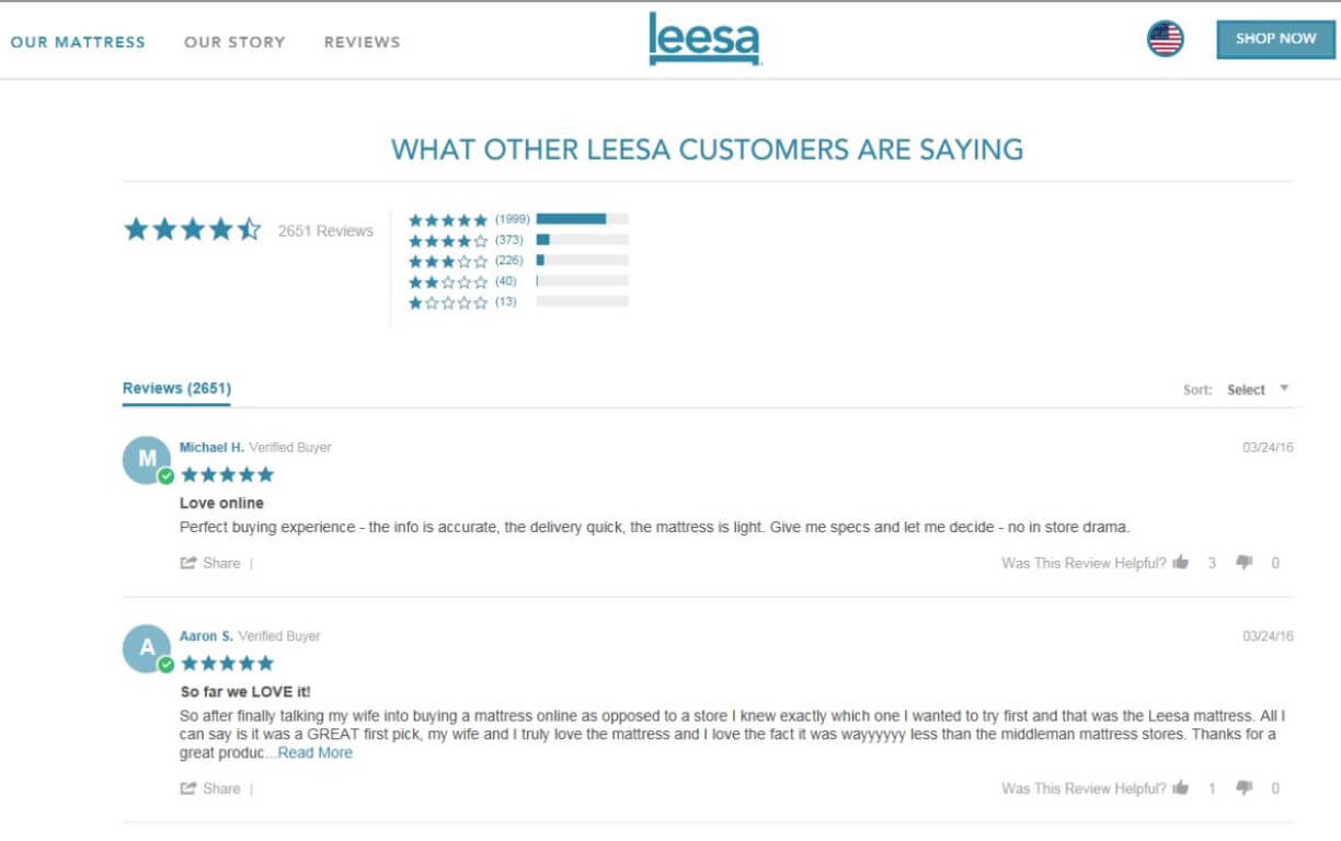 leesa mattress reviews 5 star influencer marketing cpc strategy