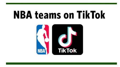 graphic reading “NBA teams on TikTok” highlighting NBA TikTok advertising
