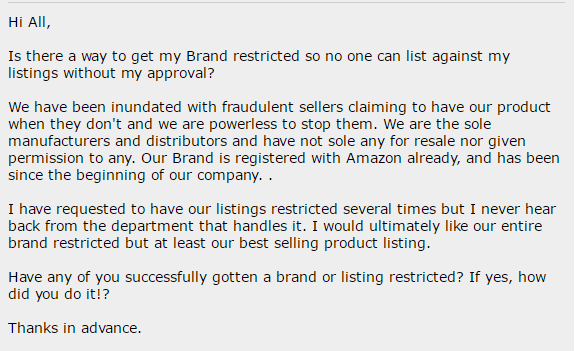 seller central request to get brand gated