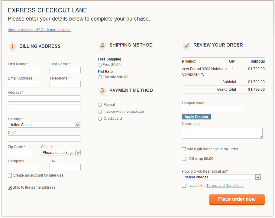 shopping-cart-abandonment-one-page-checkout