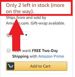 low stock out of stock amazon