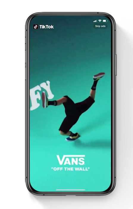example of a TikTok brand takeover ad by Vans