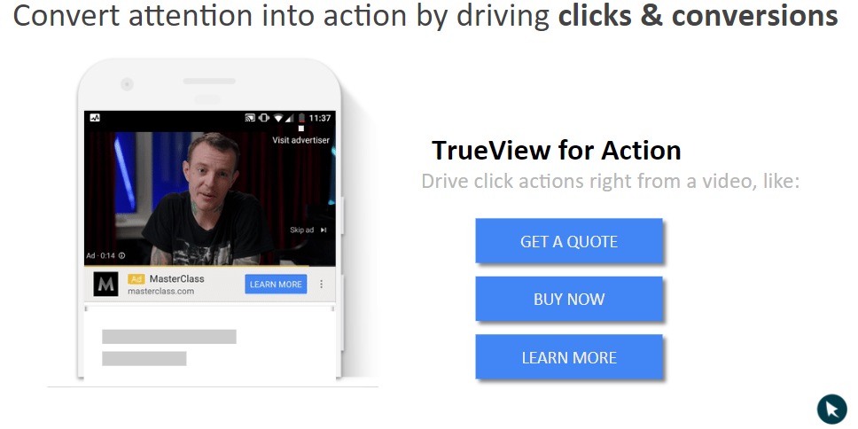 youtube ads trueview for action ads example