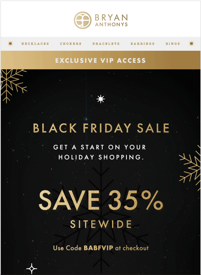 holday email loyalty vip