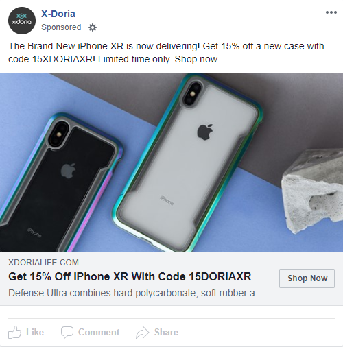 X doria facebook ad