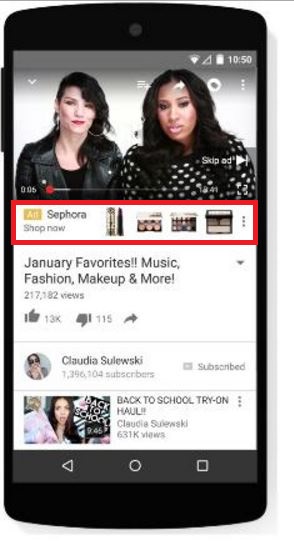 Example of a youtube companion banner ad