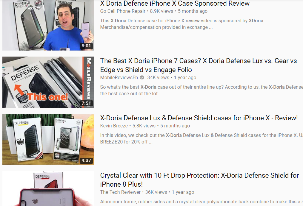 youtube x doria reviews smartphone cases