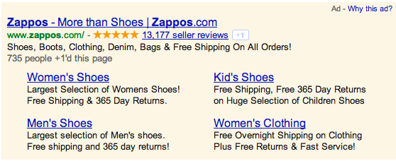 Merchant Ratings - Zappos Ad