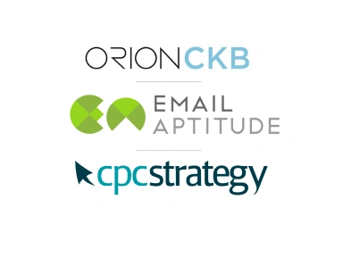 ORIONCKB, Email Aptitude, and CPC Strategy logos