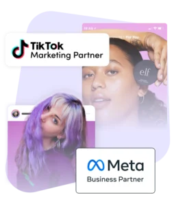 TikTok Marketing partner and Meta Business Partner badges