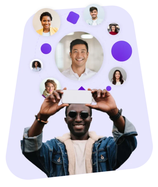 man taking a photo with his phone