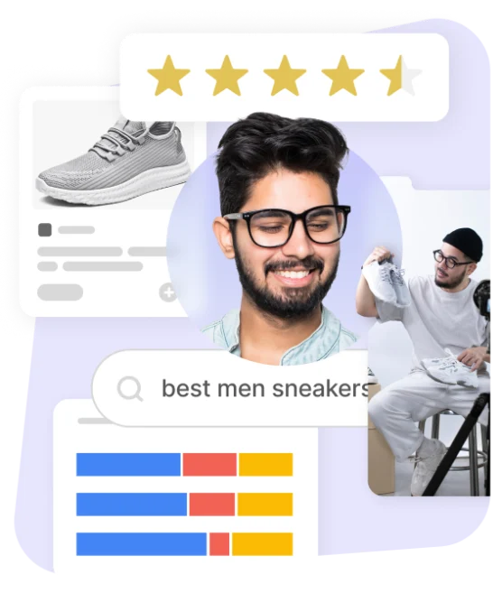man shopping for 'best men sneakers'