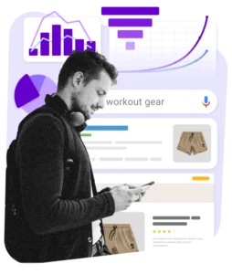 man searching for workout gear