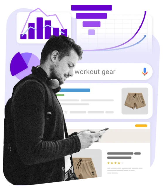 man searching for workout gear