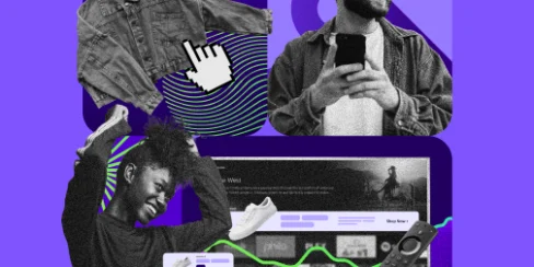 decorative purple collage