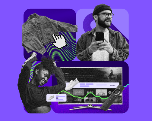 decorative purple collage